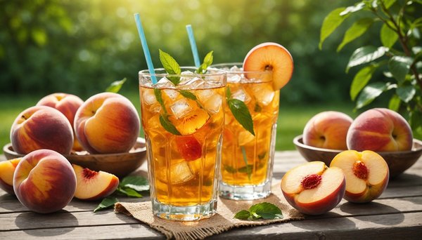 L'été s'invite avec un thé glacé à la pêche et au gingembre